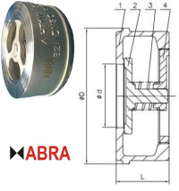 Обратный клапан нержавеющий м/ф пружинный DN15-300 ABRA-D71