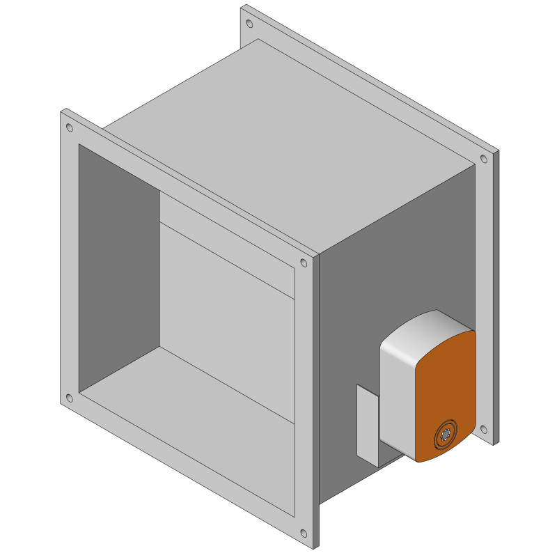 Клапан канальный лифтовой прямоугольный НЗ СЛ-КПП-КЛ