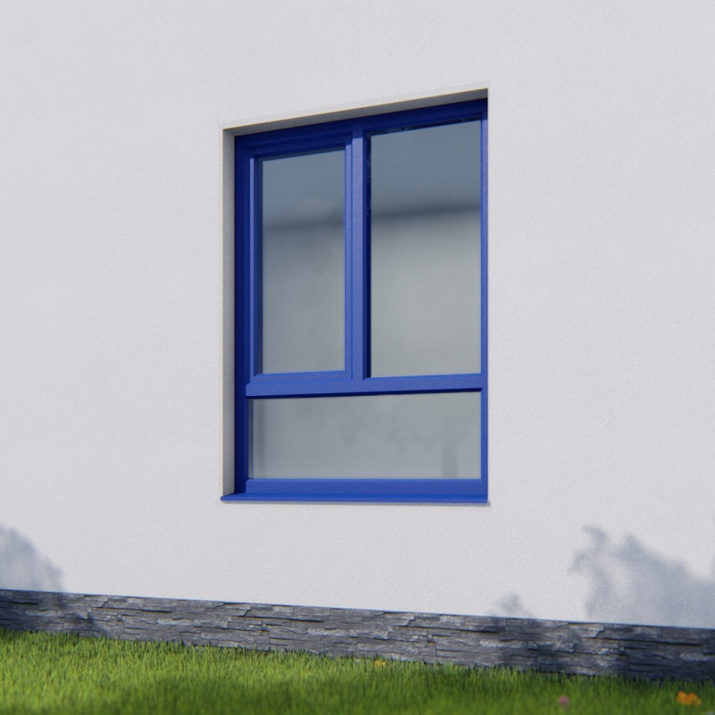 Окно двухстворчатое фрамуга снизу