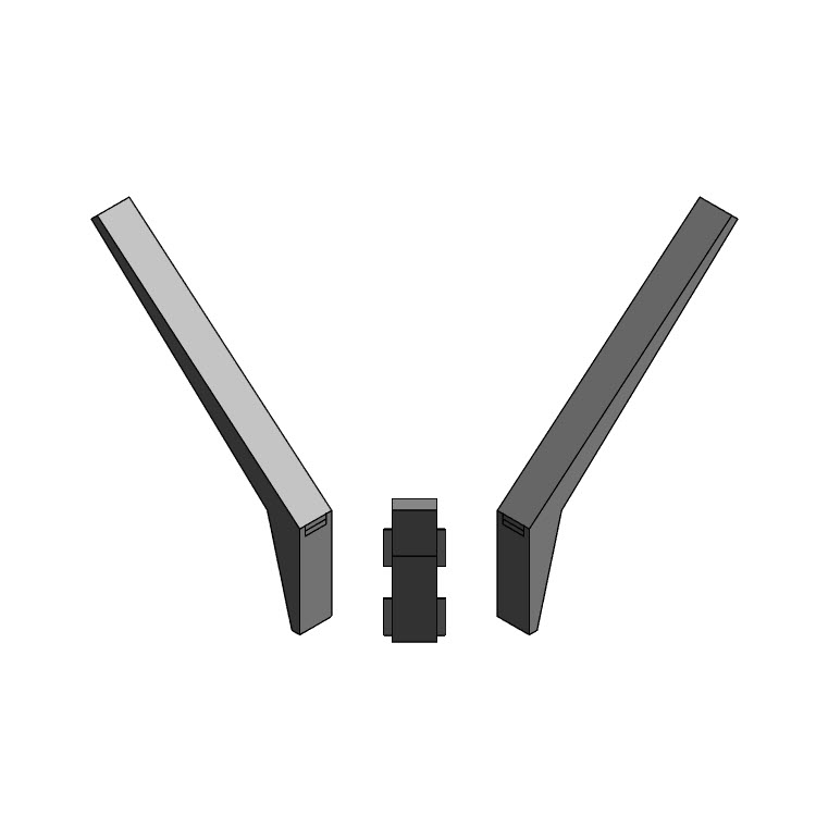 FENSYS/ Угловые насадки на 3D ограждение L 90°