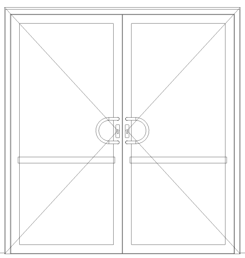 СИАЛ КП40 двухств. распашная дверь с откр. наружу и цоколем