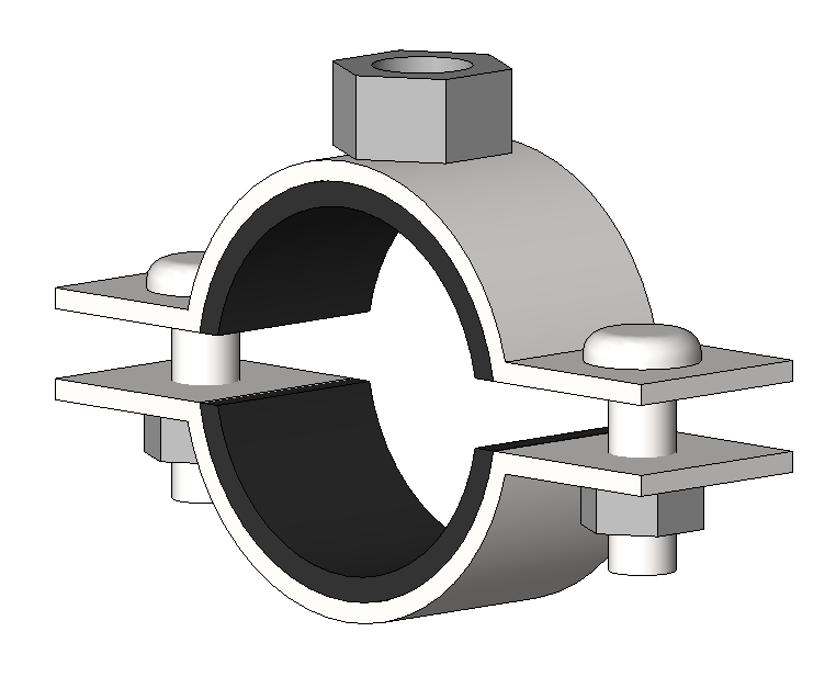 Каталог (Revit) трубных хомутов тяжелой нагрузки T