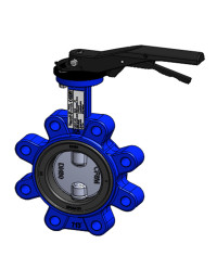 VPI464916-02 Затвор дисковый поворотн. с проушинами с ручкой