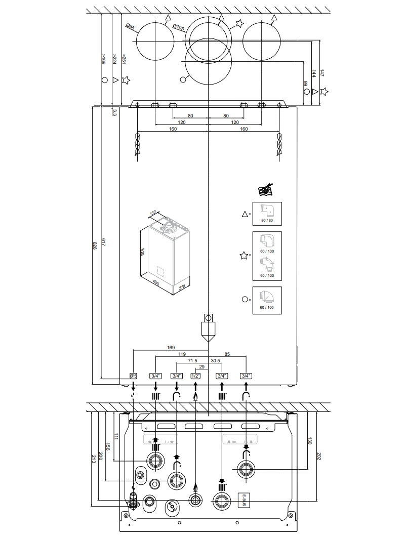 Газовый конденсационный котел ecoTEC intro VUW
