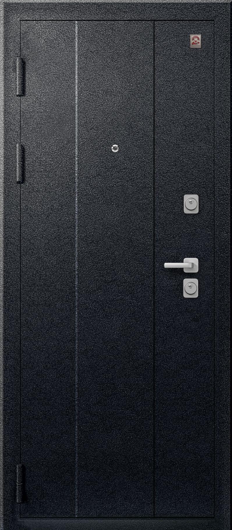 Входная дверь для квартиры C-106 левая черный муар - базальт