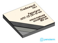 Перекрытие монолит180, Нпп ЛЭ(Э)10, стяжка50, плитка13