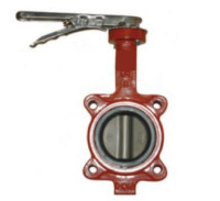 Затвор дисковый межфланцевый GROSS с рукояткой DN40-300 PN25