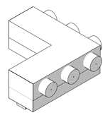 Угловой элемент щелевого диффузора плоский Модель А