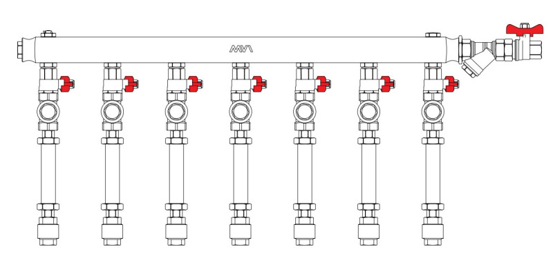 Узел коллекторный ХВСГВС тип MW2 7R