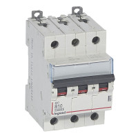 Автоматический выключатель DX³ 10000 - 16 кА - B - 3П - 400 В~ - 0,5 А - 3 модуля