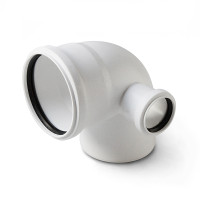 Отвод с выходом PRO AQUA Stilte (правый) Белый