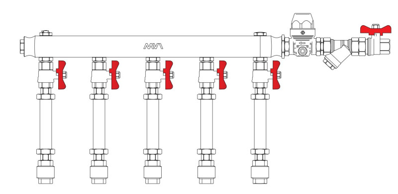 Узел коллекторный ХВСГВС тип MW1 5R