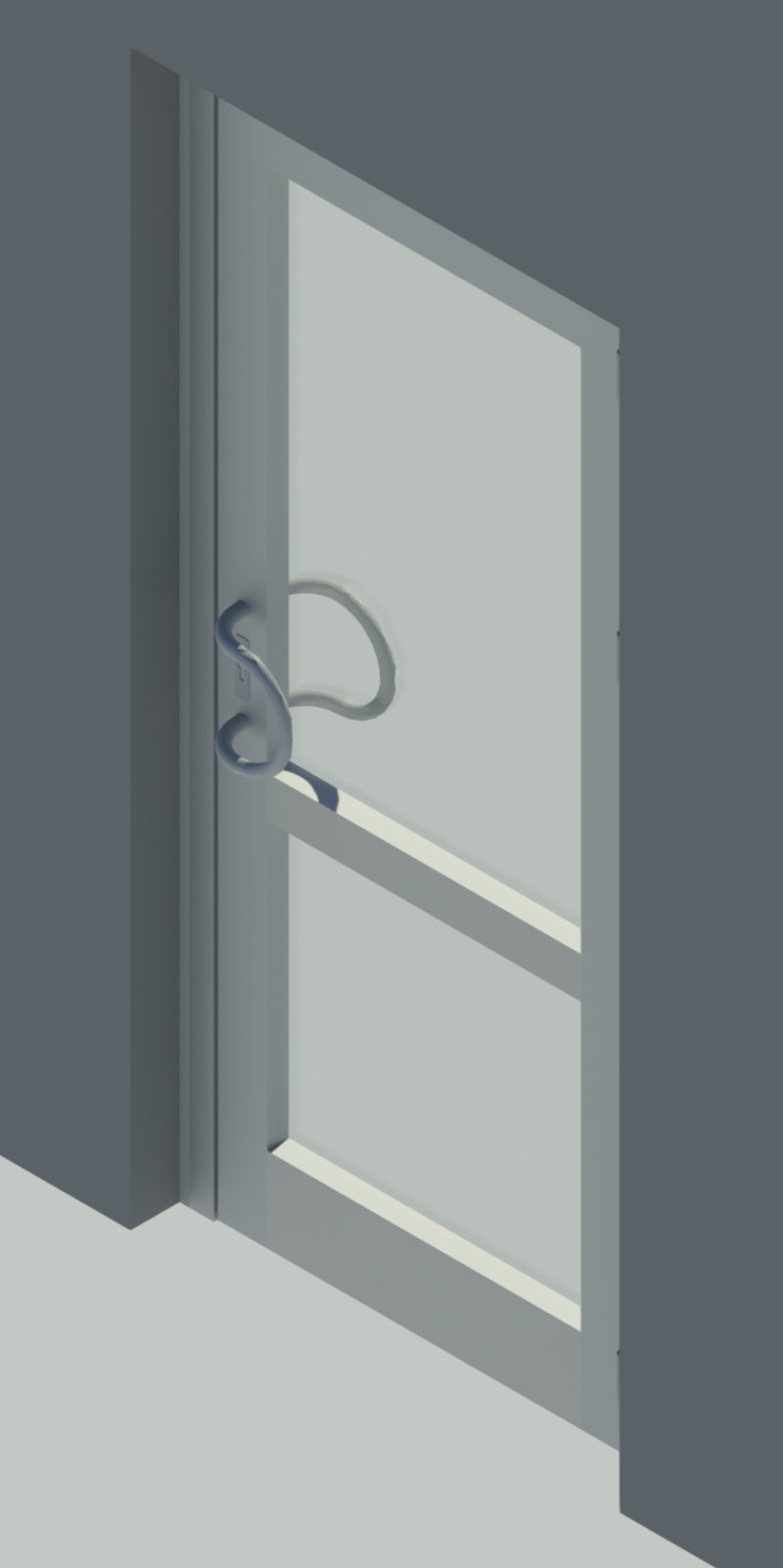 СИАЛ КП45 Одностворчатая дверь цоколь отк. внутрь на клеммах