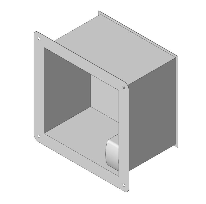 Клапан стеновой шахтный прямоугольный НЗ СЛ-КДУ-С