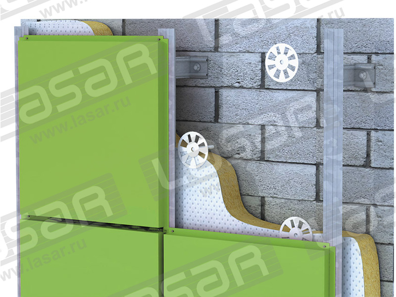 Металлокассеты открытого типа крепления Ласар