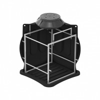 Колодец КС-5М с переходной муфтой и крышкой D560 с каркасом