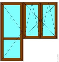 Балконный блок (с левой дверью) v68