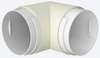 Отвод 90° для гибкого воздуховода DN 110 в утеплителе