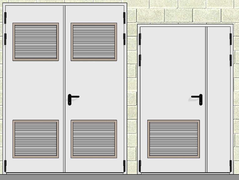 Дверь противопожарная ДПМ-Огнедекор-02/60, вентблок
