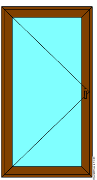 Окно одностворчатое v68