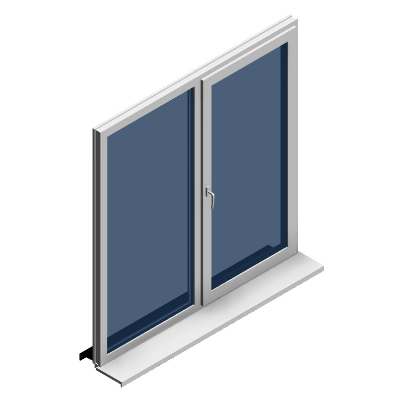 Окно 2-ств. Grain-Lider (58мм)