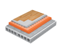 Система изоляции перекрытия с утепленным полом