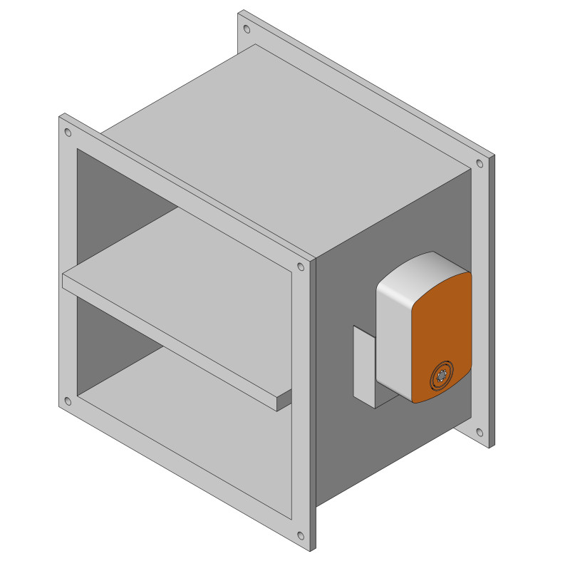 Клапан канальный прямоугольный НЗ СЛ-КДУ-Кс