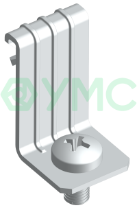 Верт.балочный зажим с отгибом и винтом М6х10 VBZ-1-5-V6-10-G