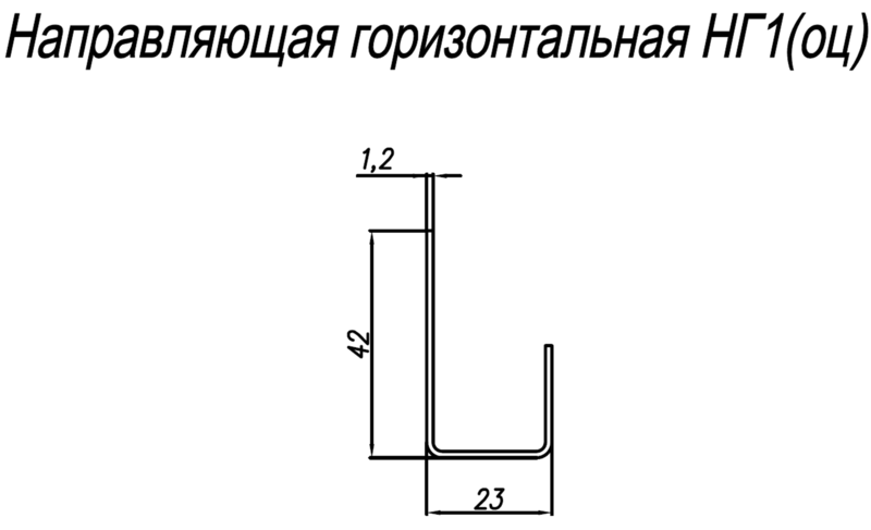 Направляющая нержавеющая НГ1