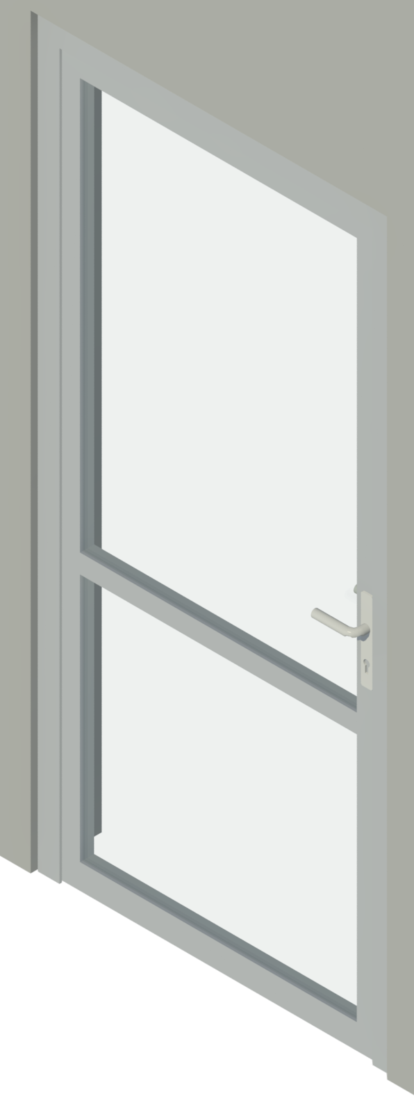 СИАЛ КП40 одноств. дверь из оконного профиля с откр. внутрь