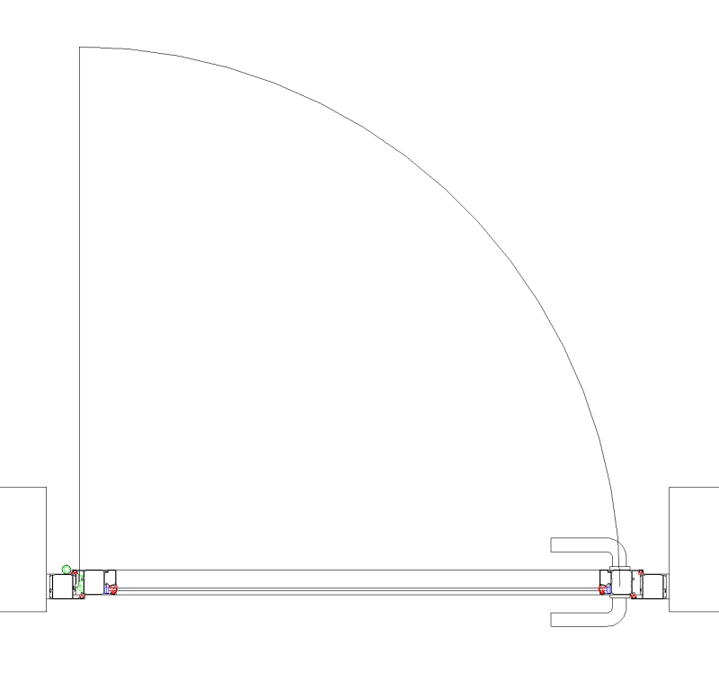 СИАЛ КП40 одноств. дверь из оконного профиля с откр. внутрь