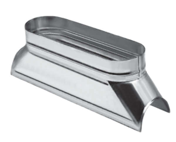 Врезка плоскоовальная 605х205h