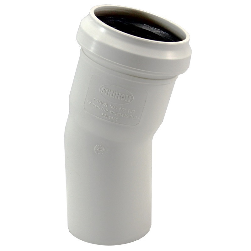 Отвод Sinikon Comfort Plus d50 мм угол 15