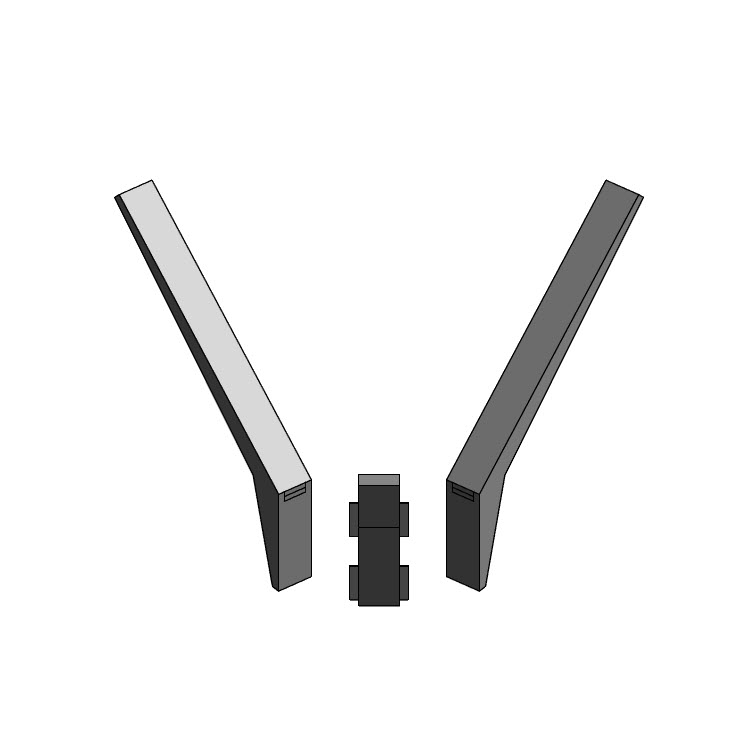 FENSYS/ Угловые насадки на 3D ограждение L 105°