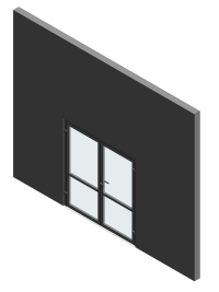 СИАЛ КП40 двухствор. бесштульп. дверь с цоколем откр. внутрь