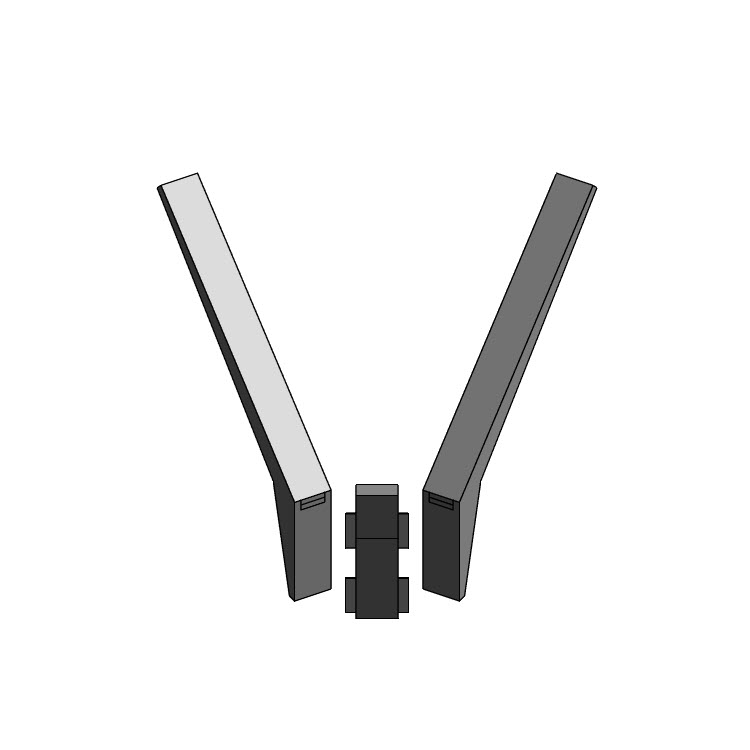 FENSYS/ Угловые насадки на 3D ограждениеL 120°