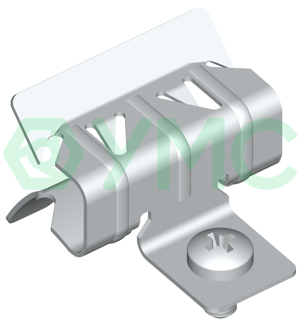 Балочный зажим с отгибом и винтом М6*9 BZ-8-14-V6-10-G