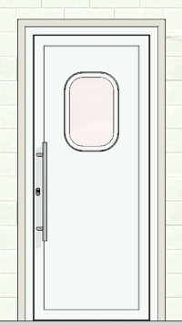 Дверь ДПММ-160, овальное остекление