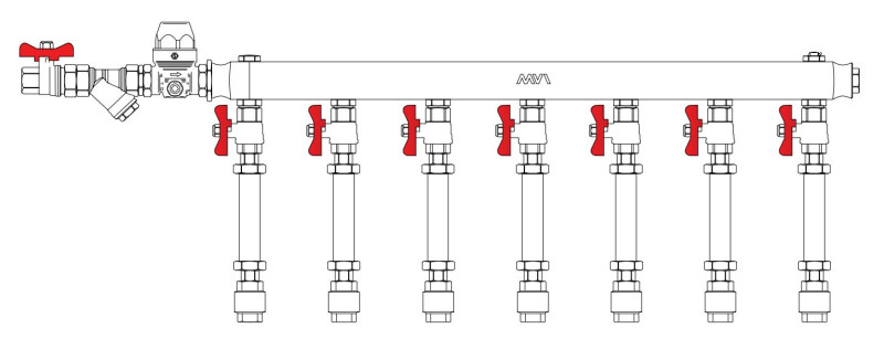 Узел коллекторный ХВСГВС тип MW1 7L