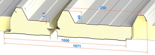 Кровельные панели типа сэндвич