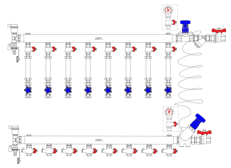Узел коллекторный MF1-50S-25R-8-15-P(M)A