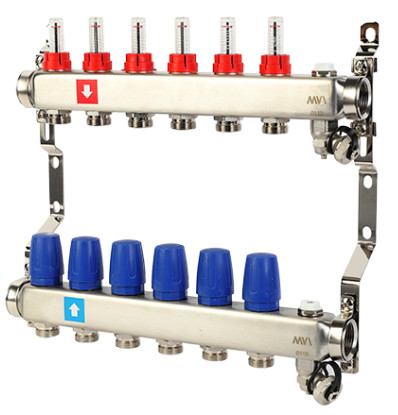 MVI Коллекторная группа с расходомерами и дренажным краном MS-7 6