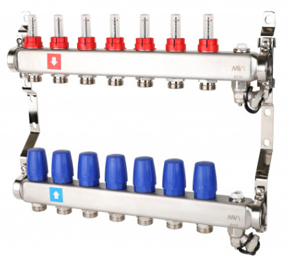 MVI Коллекторная группа с расходомерами и дренажным краном MS-7 7