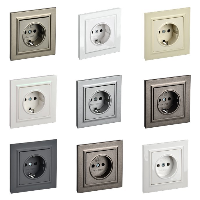 BRITE Розетки 1-местные 10А/16A