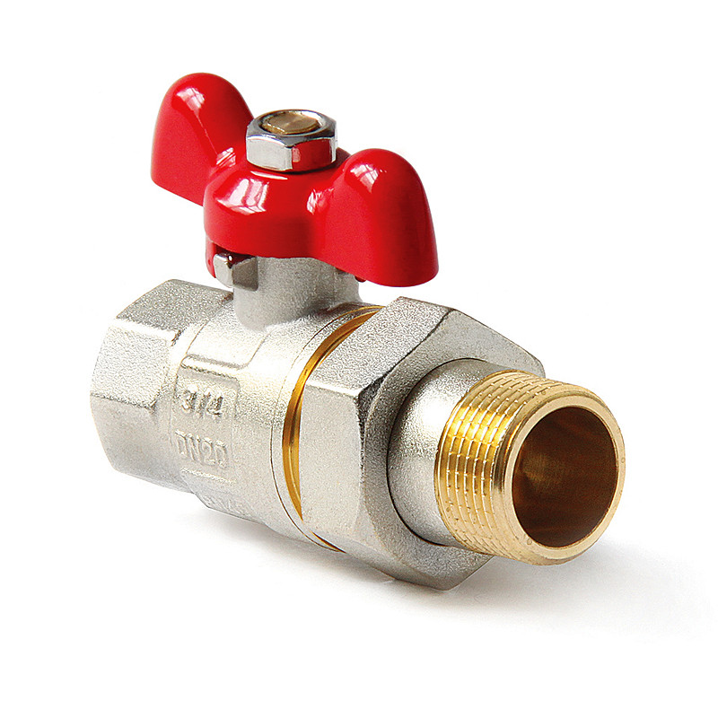 Кран шаровой полнопрох со сгоном, ручка-бабочка, Н-В FWB65