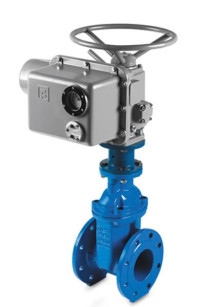 Задвижка с обрезиненным клином GROSS с электроприводом ГЗ