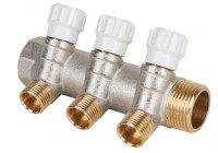 Коллектор латунный с рег вент MVI 25мм 20мм 3отв MM.403