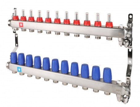 MVI Коллектор с расходомерами и дренажным краном MS-7 11