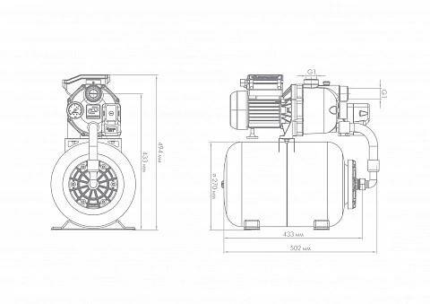 Поверхностный насос-автомат «ДЖАМБО» 60/35 П-24