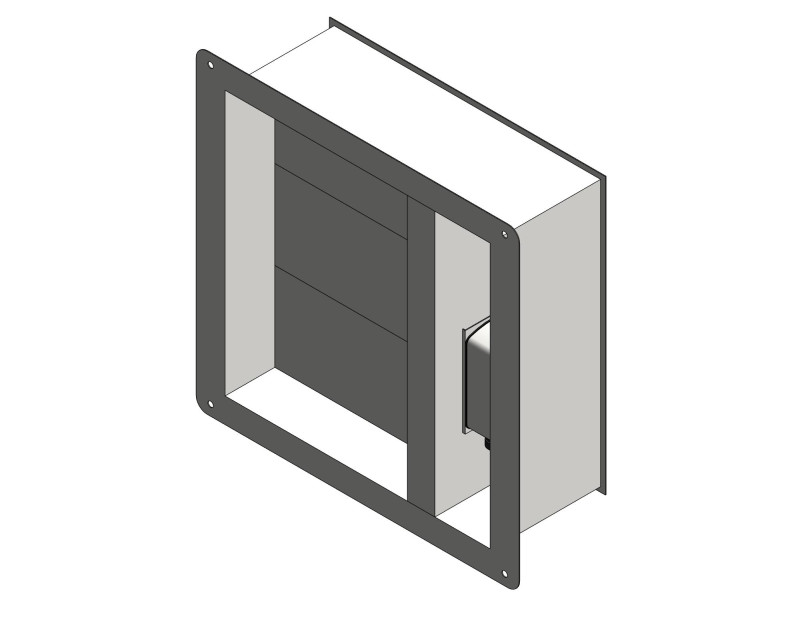 Противопожарный клапан лифтовый КДМ-2М/КДМ-3-ЛС стеновой